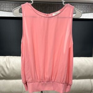 Loft Sleeveless Blouse Pink Small